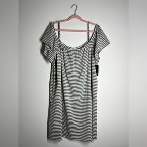 MIK Striped Dress NWT open Shoulders Size 20W